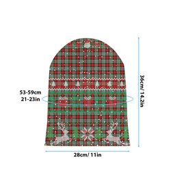 ScotsTee Shop Scottish Dundee District Modern Clan Tartan Plaid Christmas Deer Snowman Snowflake Bell Knit Beanie