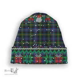ScotsTee Shop Scottish Dyce 2 Tartan Plaid Christmas Deer Snowman Snowflake Bell Knit Beanie