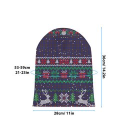 ScotsTee Shop Scottish Elliot Tartan Plaid Christmas Deer Snowman Snowflake Bell Knit Beanie