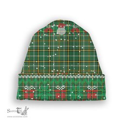 ScotsTee Shop Scottish Forrester Hunting Ancient Tartan Plaid Christmas Deer Snowman Snowflake Bell Knit Beanie