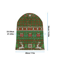 ScotsTee Shop Scottish Fulton SC Tartan Plaid Christmas Deer Snowman Snowflake Bell Knit Beanie