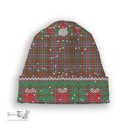 ScotsTee Shop Scottish Dundee Wallace Tartan Plaid Christmas Deer Snowman Snowflake Bell Knit Beanie