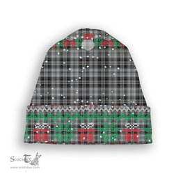 ScotsTee Shop Scottish Drummond Grey Ancient Tartan Plaid Christmas Deer Snowman Snowflake Bell Knit Beanie