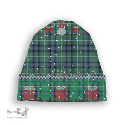 ScotsTee Shop Scottish Donald of the Isles Hunting Ancient Tartan Plaid Christmas Deer Snowman Snowflake Bell Knit Beanie