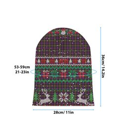 ScotsTee Shop Scottish Donald Modern Tartan Plaid Christmas Deer Snowman Snowflake Bell Knit Beanie