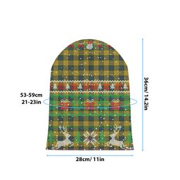 ScotsTee Shop Scottish Fraser Yellow Tartan Plaid Christmas Deer Snowman Snowflake Bell Knit Beanie