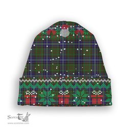ScotsTee Shop Scottish Drennan Tartan Plaid Christmas Deer Snowman Snowflake Bell Knit Beanie