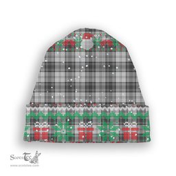ScotsTee Shop Scottish Douglas Grey Modern Tartan Plaid Christmas Deer Snowman Snowflake Bell Knit Beanie