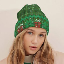 ScotsTee Shop Scottish Foster Hunting Tartan Plaid Christmas Deer Snowman Snowflake Bell Knit Beanie