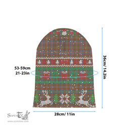 ScotsTee Shop Scottish Donald of Boisdale Ancient Tartan Plaid Christmas Deer Snowman Snowflake Bell Knit Beanie