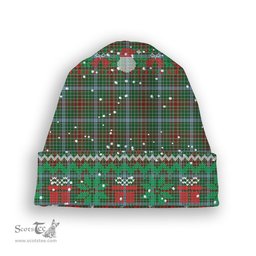 ScotsTee Shop Scottish Gayre Tartan Plaid Christmas Deer Snowman Snowflake Bell Knit Beanie