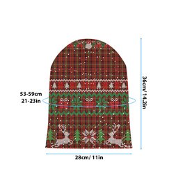 ScotsTee Shop Scottish Davis Tartan Plaid Christmas Deer Snowman Snowflake Bell Knit Beanie