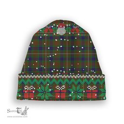 ScotsTee Shop Scottish Fraser Hunting Tartan Plaid Christmas Deer Snowman Snowflake Bell Knit Beanie