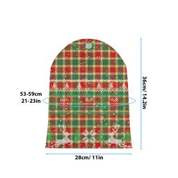 ScotsTee Shop Scottish Gibbs Modern Tartan Plaid Christmas Deer Snowman Snowflake Bell Knit Beanie