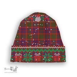 ScotsTee Shop Scottish Fox Red Tartan Plaid Christmas Deer Snowman Snowflake Bell Knit Beanie