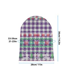 ScotsTee Shop Scottish Dunlop Dress Modern Tartan Plaid Christmas Deer Snowman Snowflake Bell Knit Beanie