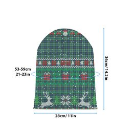 ScotsTee Shop Scottish MacNeill of Colonsay Ancient Tartan Plaid Christmas Deer Snowman Snowflake Bell Knit Beanie