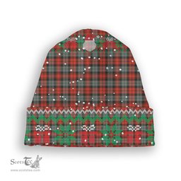 ScotsTee Shop Scottish McLachlan Weathered Tartan Plaid Christmas Deer Snowman Snowflake Bell Knit Beanie