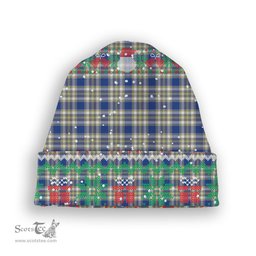 ScotsTee Shop Scottish Livingstone Dress Modern Tartan Plaid Christmas Deer Snowman Snowflake Bell Knit Beanie