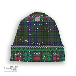 ScotsTee Shop Scottish Leatherneck Tartan Plaid Christmas Deer Snowman Snowflake Bell Knit Beanie