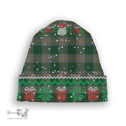ScotsTee Shop Scottish Ledford Tartan Plaid Christmas Deer Snowman Snowflake Bell Knit Beanie