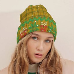 ScotsTee Shop Scottish Houston Tartan Plaid Christmas Deer Snowman Snowflake Bell Knit Beanie
