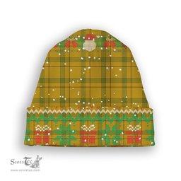 ScotsTee Shop Scottish Houston Tartan Plaid Christmas Deer Snowman Snowflake Bell Knit Beanie
