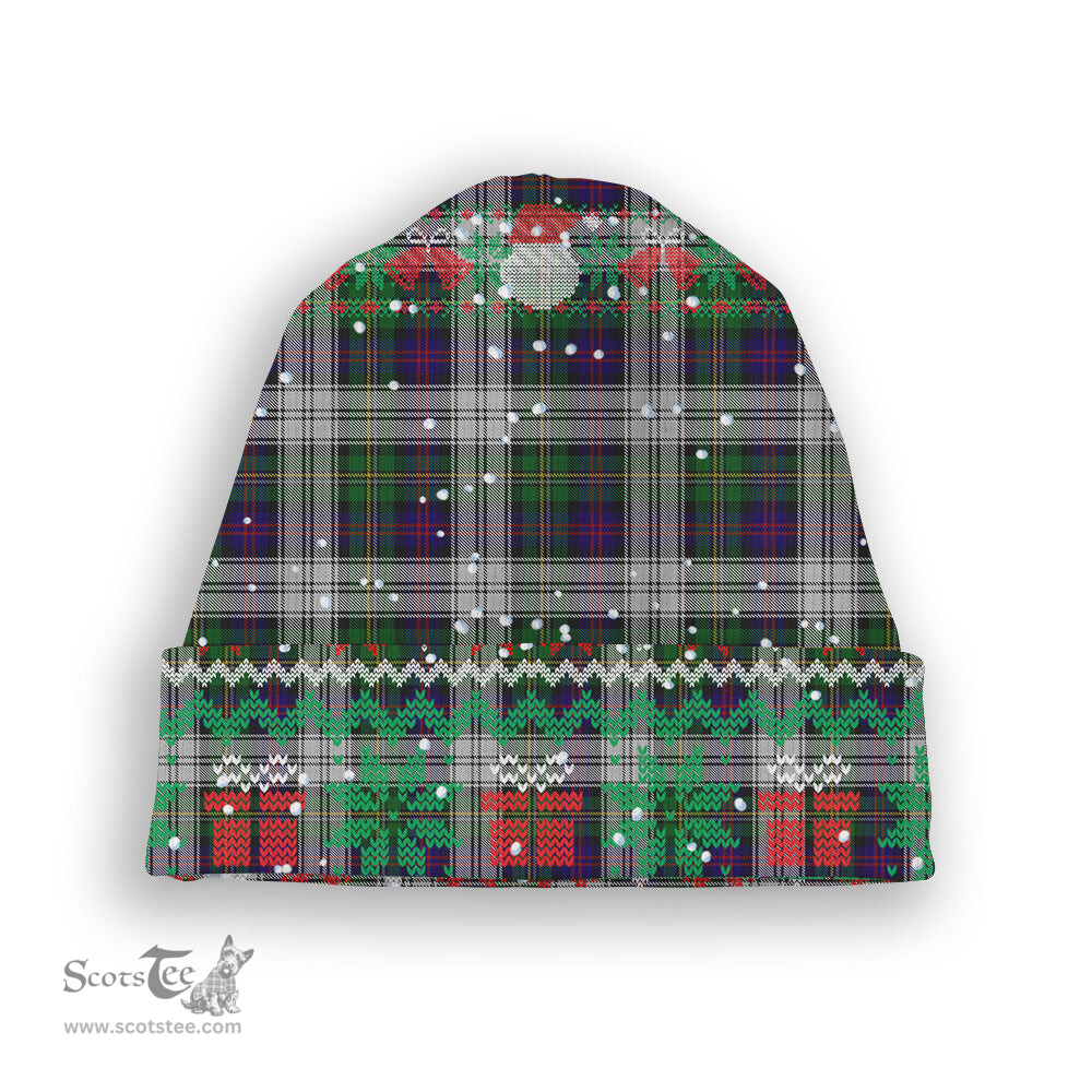 ScotsTee Shop Scottish McCallum Dress Tartan Plaid Christmas Deer Snowman Snowflake Bell Knit Beanie