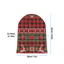 ScotsTee Shop Scottish MacQueen Modern Tartan Plaid Christmas Deer Snowman Snowflake Bell Knit Beanie