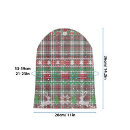 ScotsTee Shop Scottish MacBain Dress Modern Tartan Plaid Christmas Deer Snowman Snowflake Bell Knit Beanie