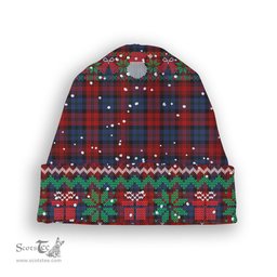 ScotsTee Shop Scottish MacLachlan 2 Tartan Plaid Christmas Deer Snowman Snowflake Bell Knit Beanie