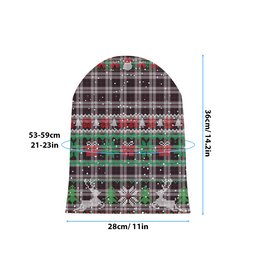 ScotsTee Shop Scottish MacPherson of Pitmain Tartan Plaid Christmas Deer Snowman Snowflake Bell Knit Beanie