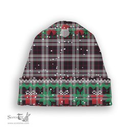 ScotsTee Shop Scottish MacPherson of Pitmain Tartan Plaid Christmas Deer Snowman Snowflake Bell Knit Beanie