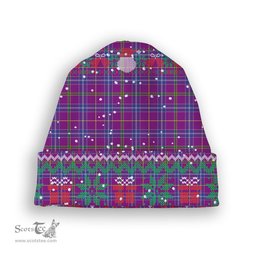 ScotsTee Shop Scottish Jackson Tartan Plaid Christmas Deer Snowman Snowflake Bell Knit Beanie