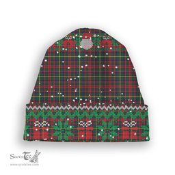 ScotsTee Shop Scottish MacKintosh Hunting Modern Tartan Plaid Christmas Deer Snowman Snowflake Bell Knit Beanie