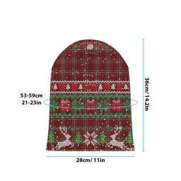 ScotsTee Shop Scottish Lougheed Tartan Plaid Christmas Deer Snowman Snowflake Bell Knit Beanie