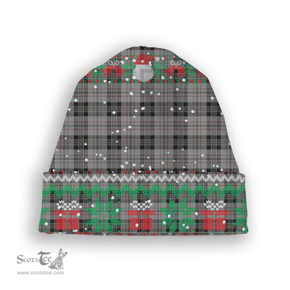 ScotsTee Shop Scottish Harris Tartan Plaid Christmas Deer Snowman Snowflake Bell Knit Beanie