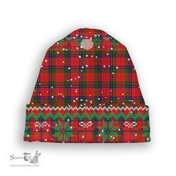 ScotsTee Shop Scottish MacNeacail of Scorrybreac Tartan Plaid Christmas Deer Snowman Snowflake Bell Knit Beanie