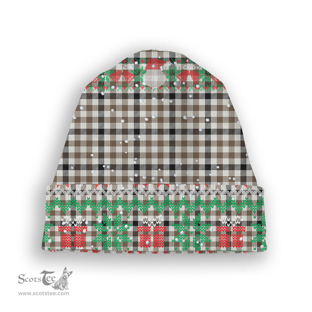 ScotsTee Shop Scottish Hog Ancient Tartan Plaid Christmas Deer Snowman Snowflake Bell Knit Beanie