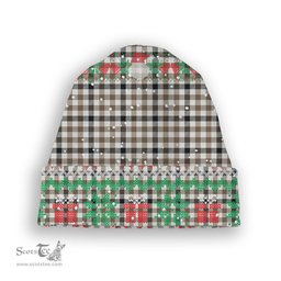 ScotsTee Shop Scottish Hog Ancient Tartan Plaid Christmas Deer Snowman Snowflake Bell Knit Beanie