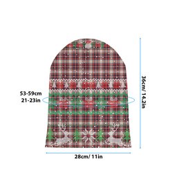 ScotsTee Shop Scottish McFarlane Dress Modern Tartan Plaid Christmas Deer Snowman Snowflake Bell Knit Beanie
