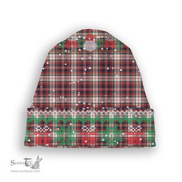 ScotsTee Shop Scottish McFarlane Dress Modern Tartan Plaid Christmas Deer Snowman Snowflake Bell Knit Beanie