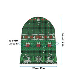 ScotsTee Shop Scottish MacArthur-Fox Ancient Tartan Plaid Christmas Deer Snowman Snowflake Bell Knit Beanie