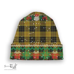 ScotsTee Shop Scottish MacLeod of Lewis Ancient Tartan Plaid Christmas Deer Snowman Snowflake Bell Knit Beanie