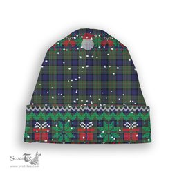 ScotsTee Shop Scottish MacLaren Tartan Plaid Christmas Deer Snowman Snowflake Bell Knit Beanie