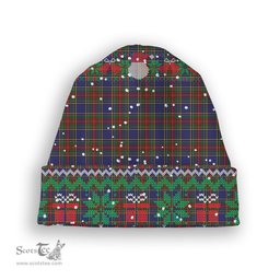ScotsTee Shop Scottish MacBeth Tartan Plaid Christmas Deer Snowman Snowflake Bell Knit Beanie