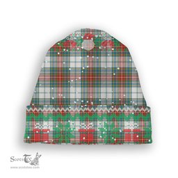 ScotsTee Shop Scottish MacBeth Dress Ancient Tartan Plaid Christmas Deer Snowman Snowflake Bell Knit Beanie