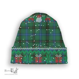 ScotsTee Shop Scottish Henderson Ancient Tartan Plaid Christmas Deer Snowman Snowflake Bell Knit Beanie