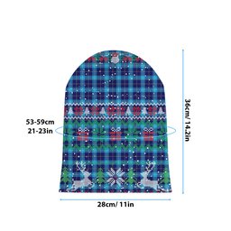 ScotsTee Shop Scottish McKerrell Tartan Plaid Christmas Deer Snowman Snowflake Bell Knit Beanie