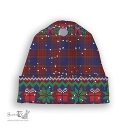 ScotsTee Shop Scottish Leslie J Cant Tartan Plaid Christmas Deer Snowman Snowflake Bell Knit Beanie